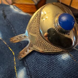 Amazigh Tuareg Stunning Blue Agate Cuff Bracelet One SIZE