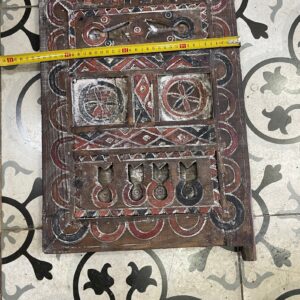Amazigh Berber Hand Carved Wooden Door Wall Art Panel
