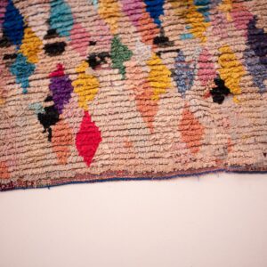 Boujaad Amazigh Berber Rug with Tribal Motifs Washable Cotton