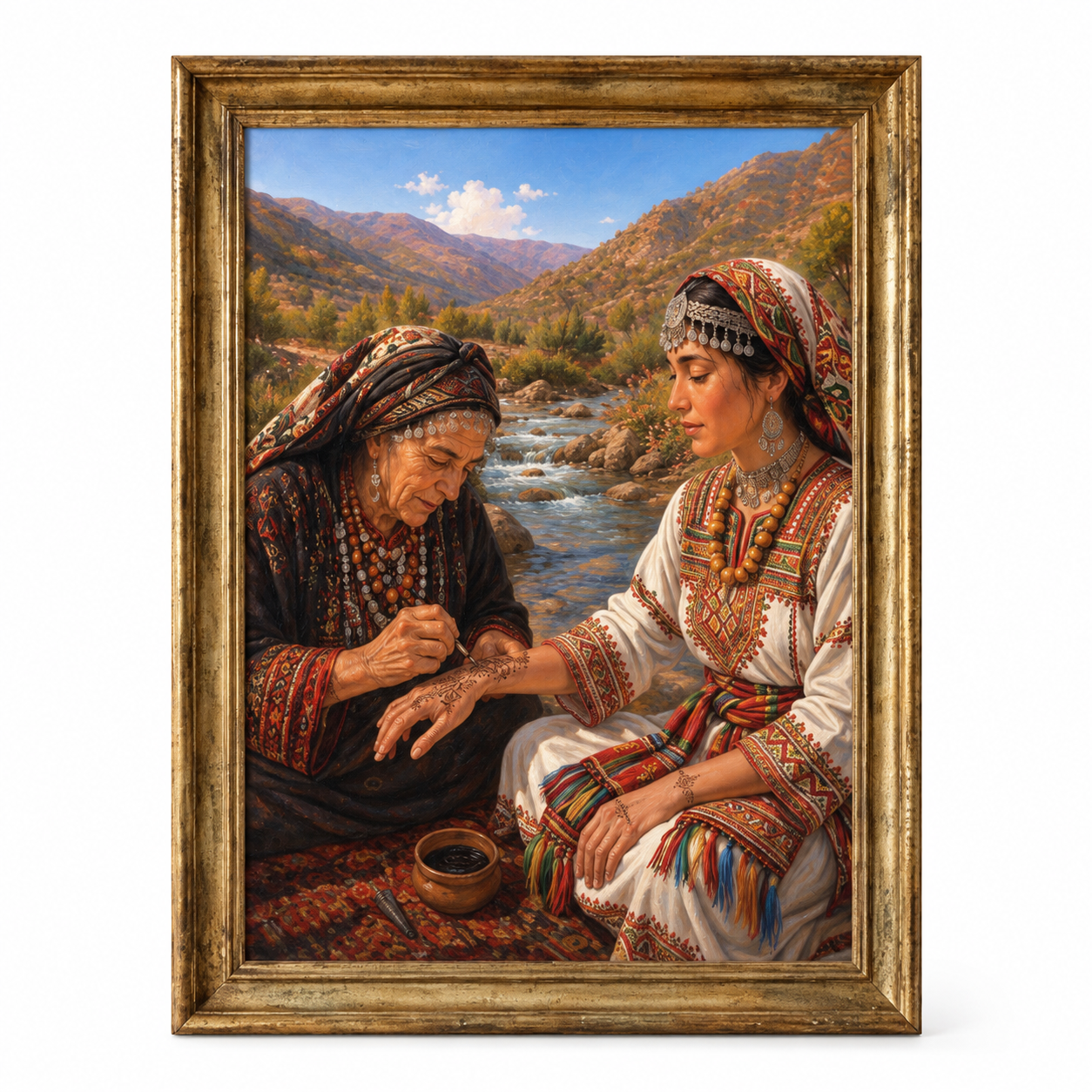Amazigh Algerian Women Portrait Digital Download Wall Art