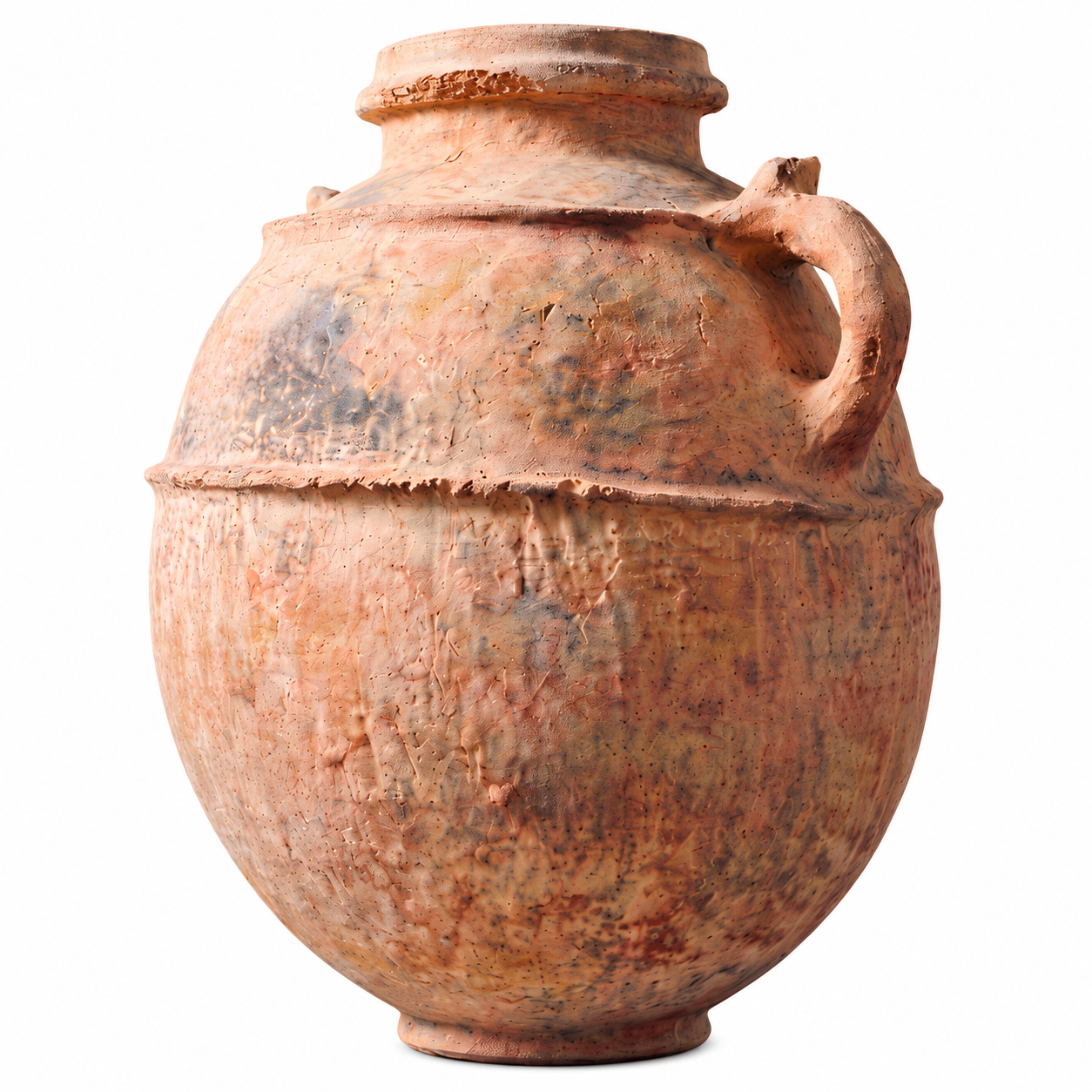 Amazigh Applied Lizard Terracotta Jar Vase with Antique Character