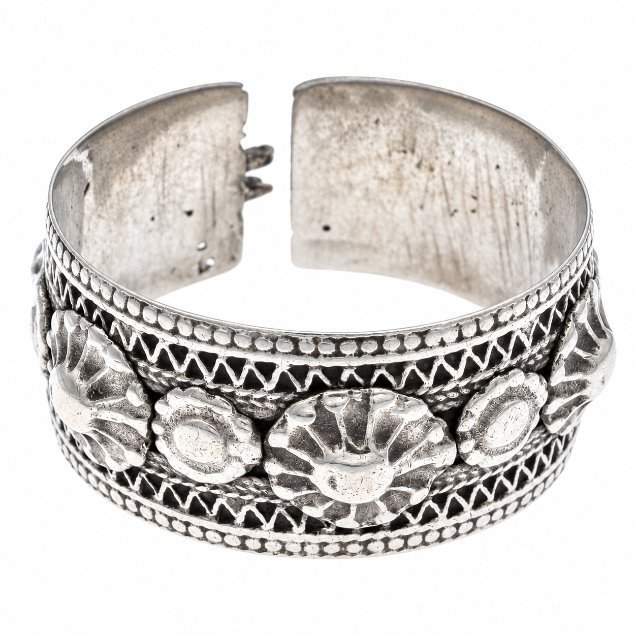 Amazigh Berber Aurès Antique Silver Bracelet from Algeria