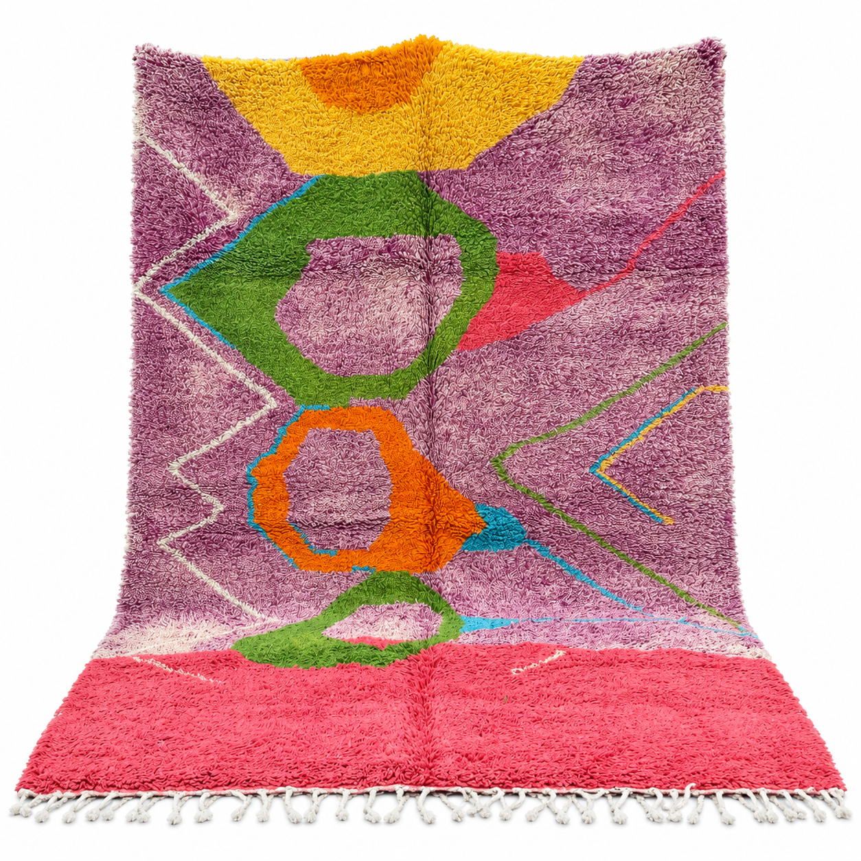 Amazigh Berber Colorful Abstract Tribal Area Rug Handmade Carpet