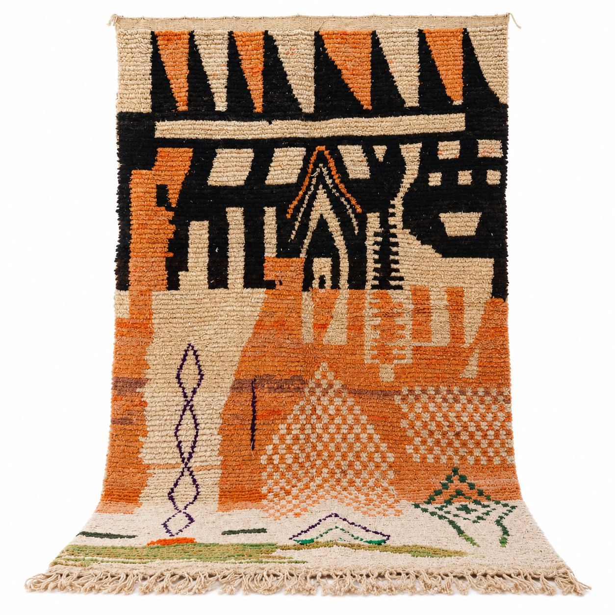 Amazigh Berber Custom Abstract Wool Geometric Area Rug