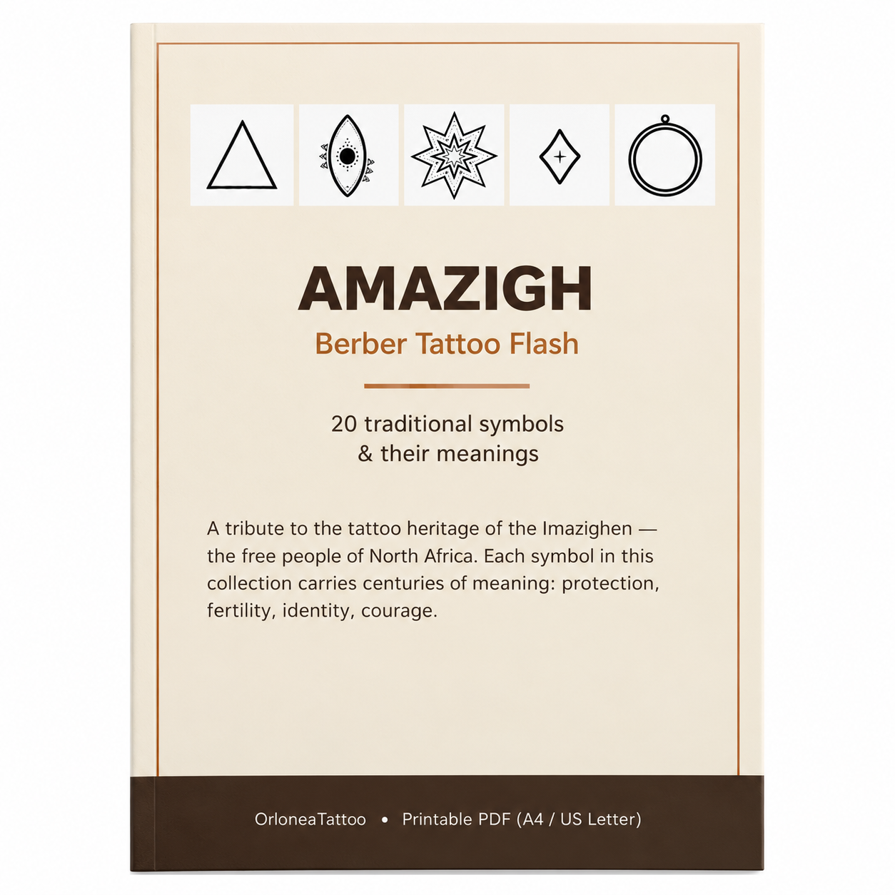 Amazigh Berber Flash Printable Download with North Yaz symbols carry deep