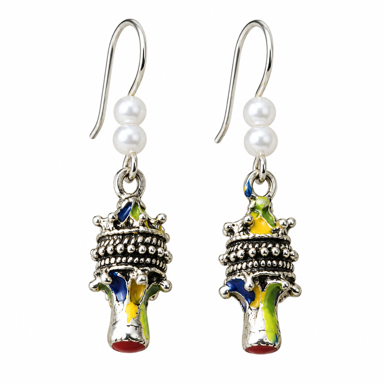 Amazigh Berber forme Tête Snake Head Earrings with Kabyle Design
