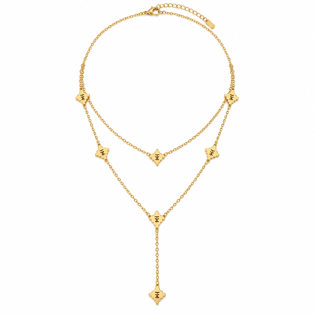 Amazigh Berber Gold Plated Triangle Necklace Stainless Steel Jewelry