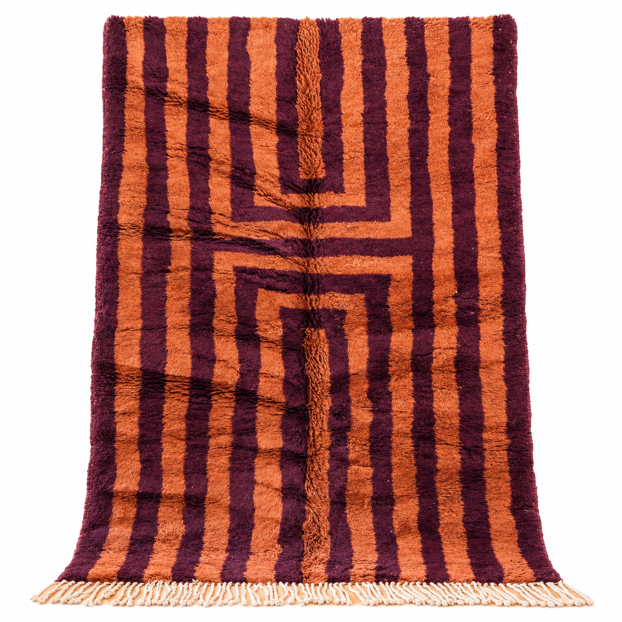 Amazigh Berber Hand-Knotted Wool Area Rug Terra Earthy Tones