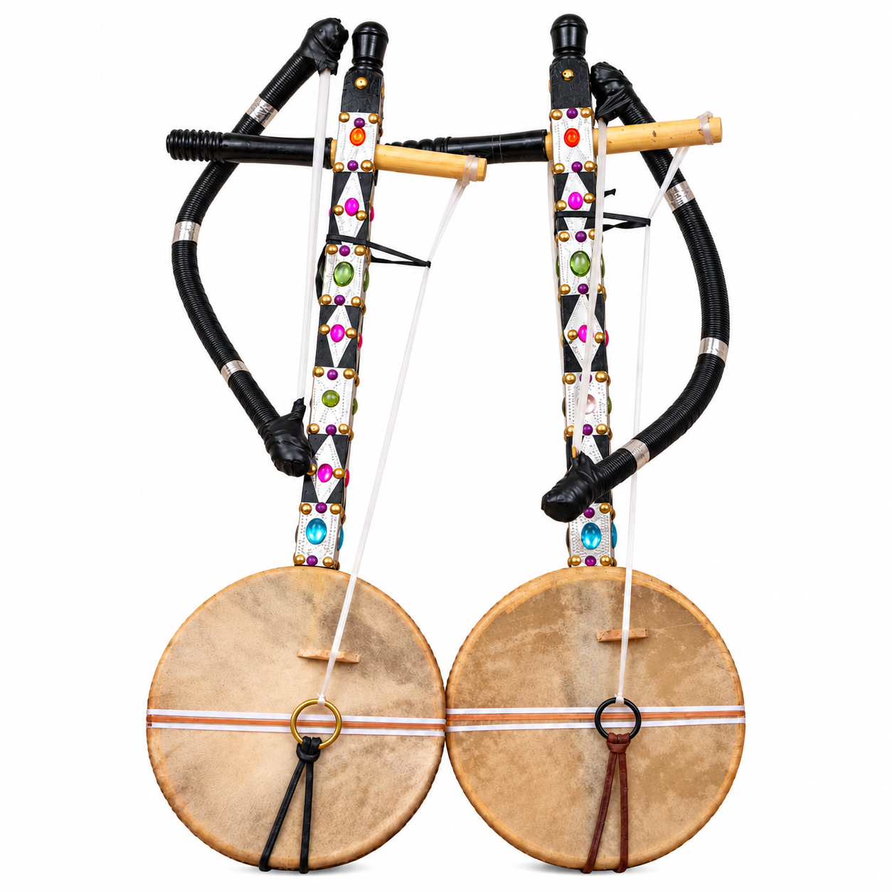 Amazigh Berber Handmade Souss Rebab Natural Leather String Instrument