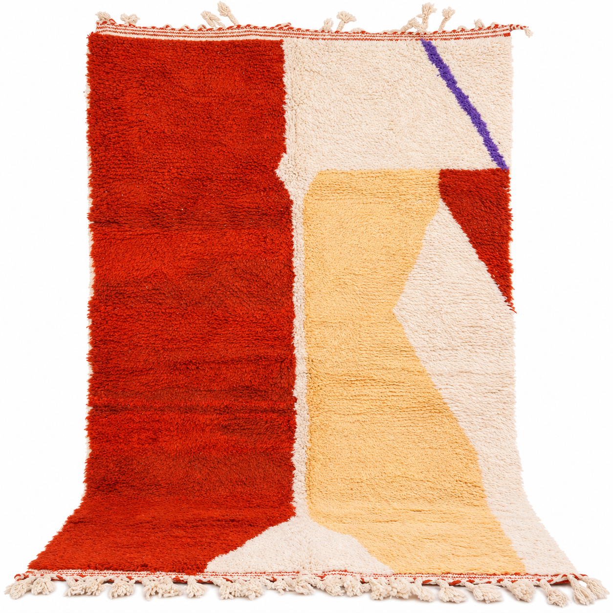 Amazigh Berber Handwoven Wool Rug Custom Living Room Design