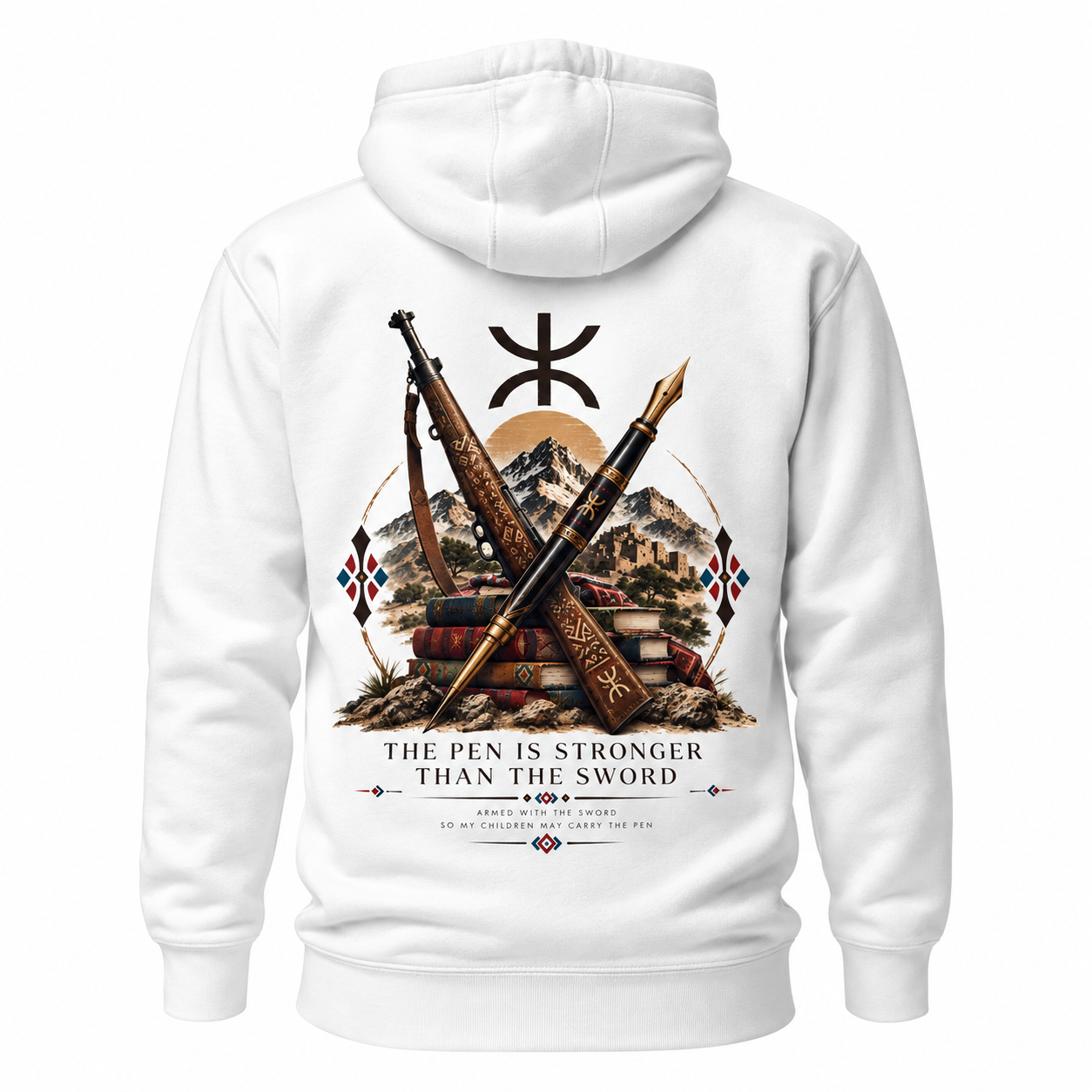 Amazigh Berber Heritage Pen Graphic Than Hoodie with Stronger Message