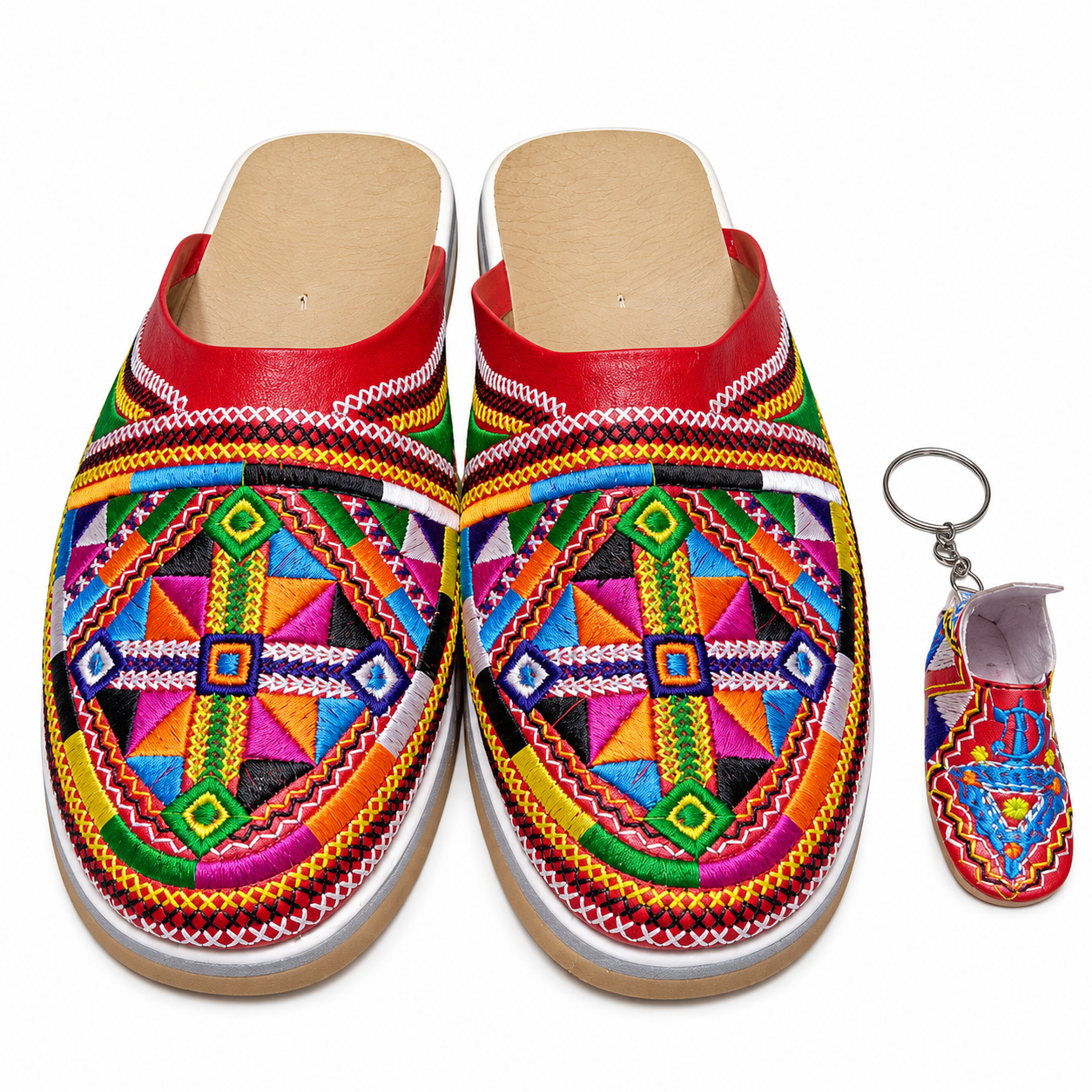 Amazigh Berber IDOUKAN Babouche Shoes With Free Keychain