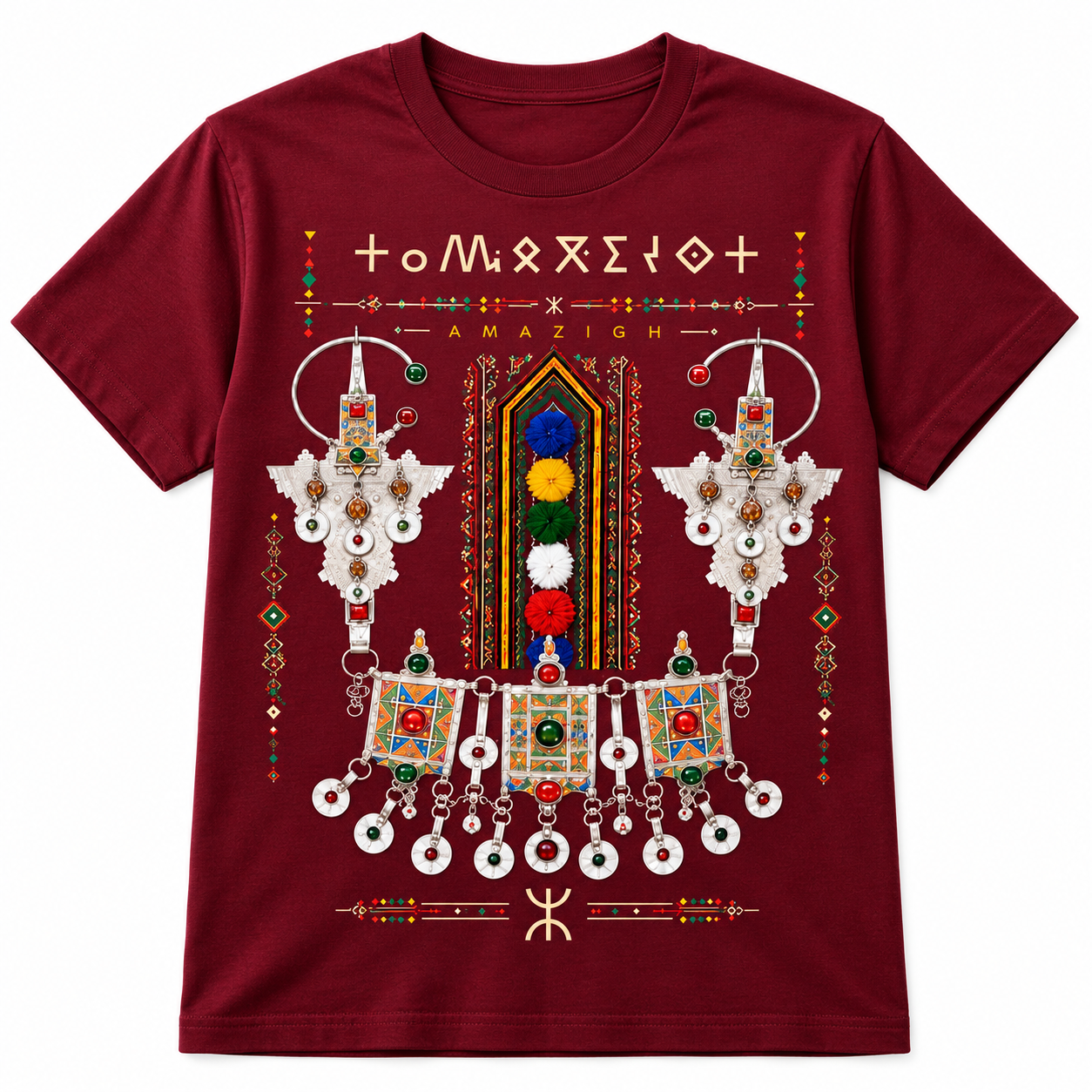 Amazigh Berber Jewelry Design T-Shirt PNG Digital Download Tamazight Yaz