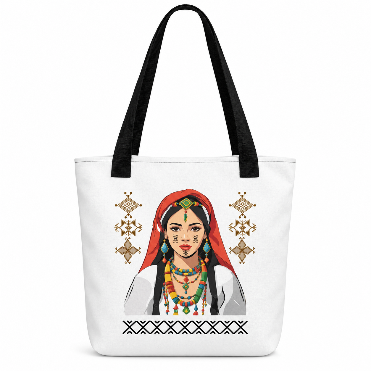 Amazigh Berber Kabyle Tifinagh Motif Culture Tote Bag