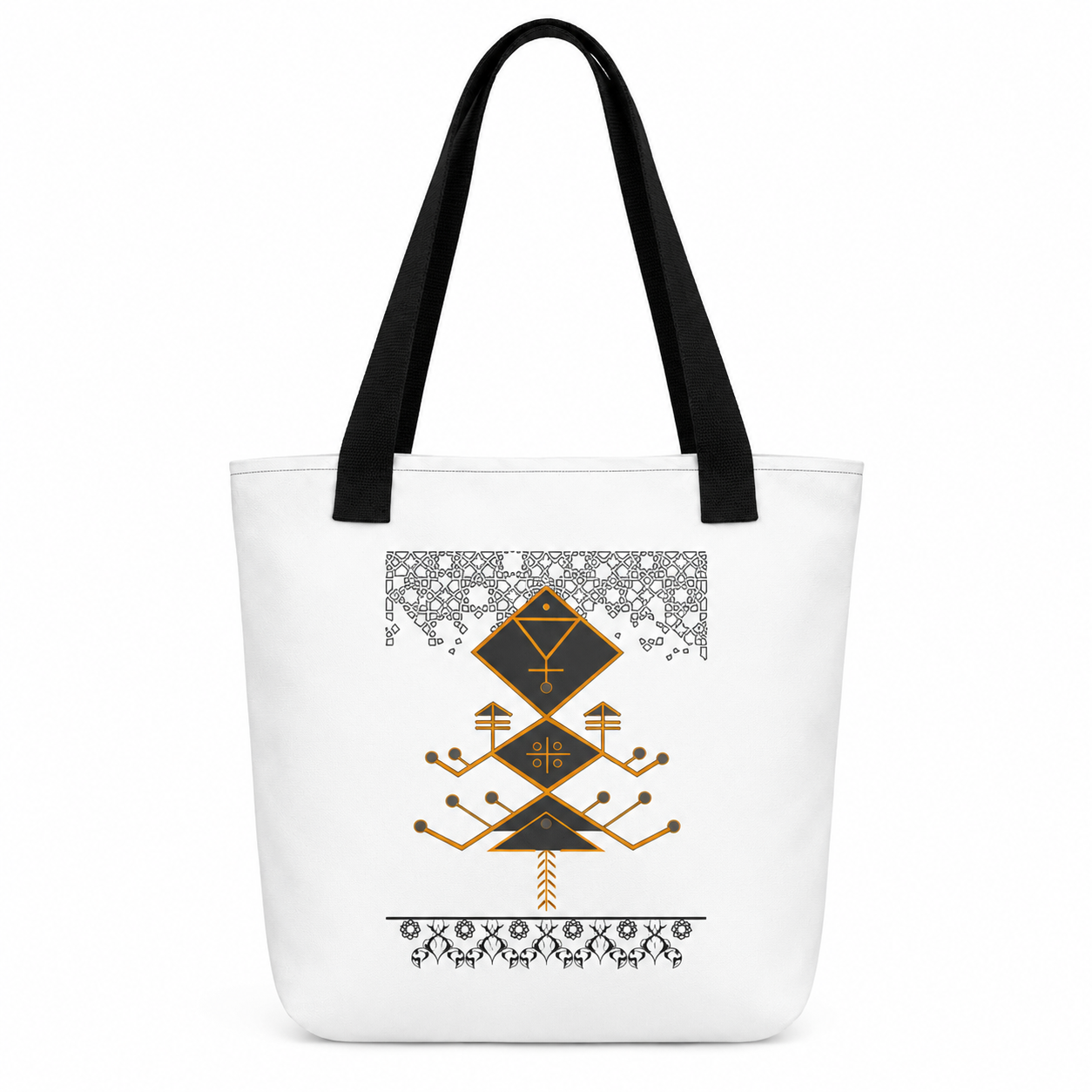 Amazigh Berber Kabyle Tifinagh Motifs Design Tote Bag