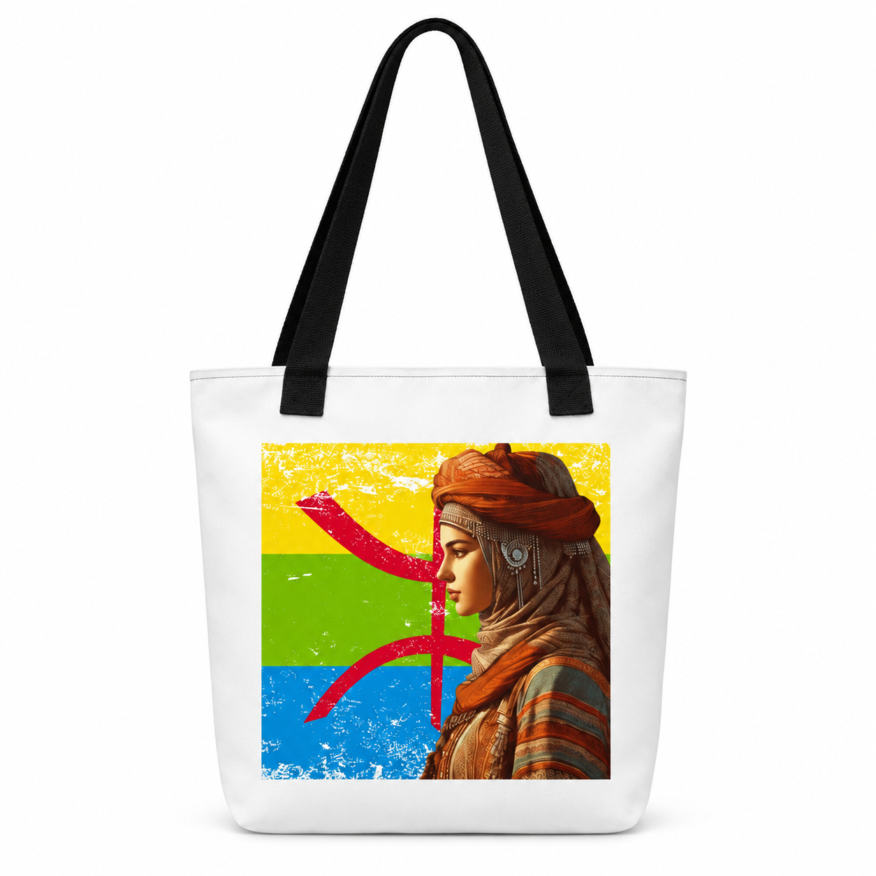Amazigh Berber Kabyle Tifinagh Motifs Design Tote Bag