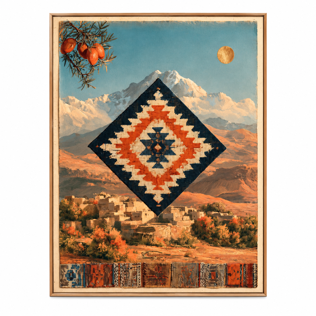 Amazigh Berber Mountain Folk Geometric Wall Art Print