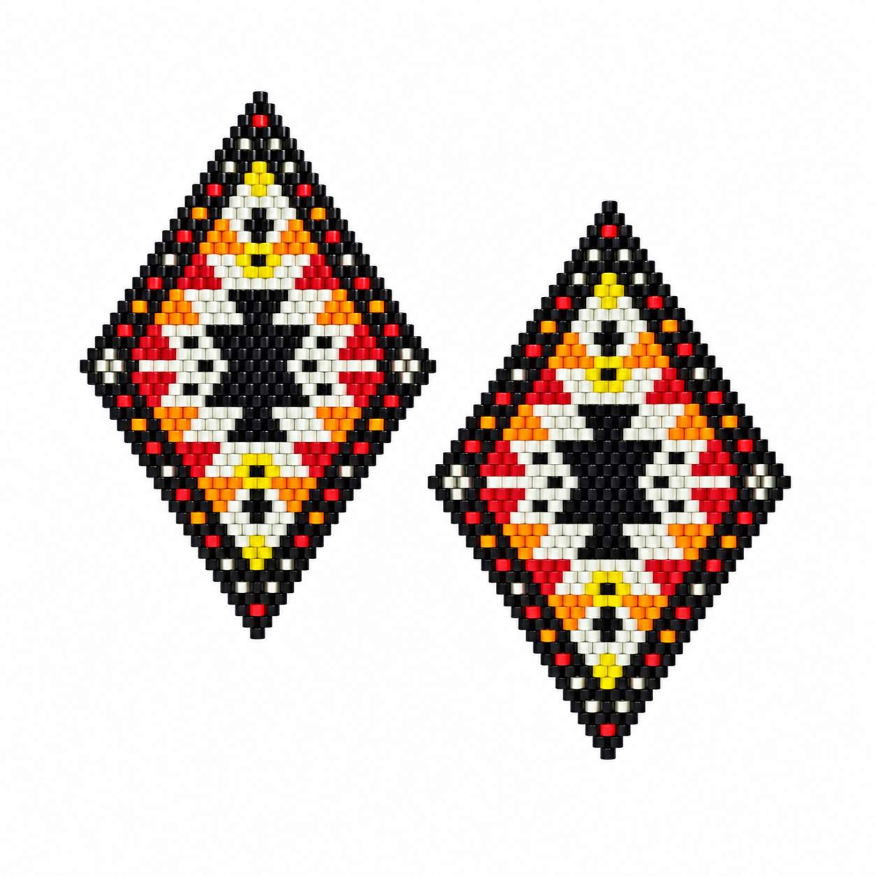 Amazigh Berber Seed Bead Miyuki Brick Stitch Earring Pattern PDF