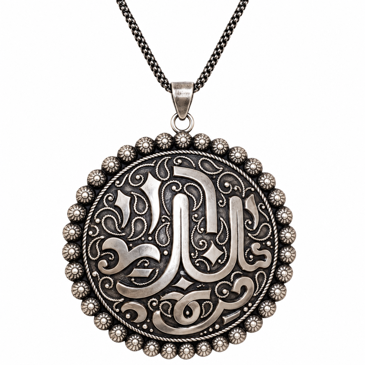 Amazigh Berber Silver Medallion Necklace Vintage Jewelry Design