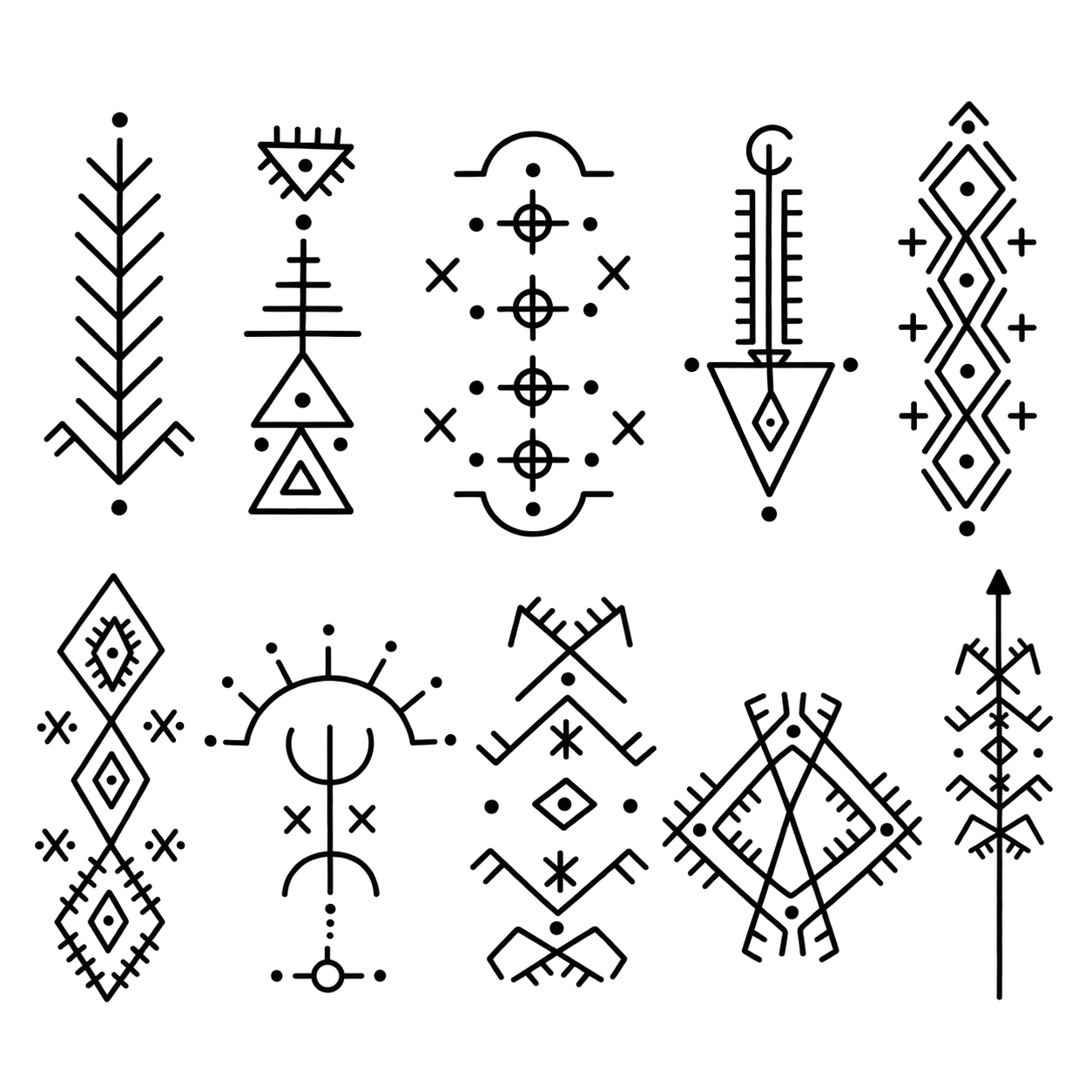 Amazigh Berber Symbols Digital Download SVG PNG JPG PDF Designs