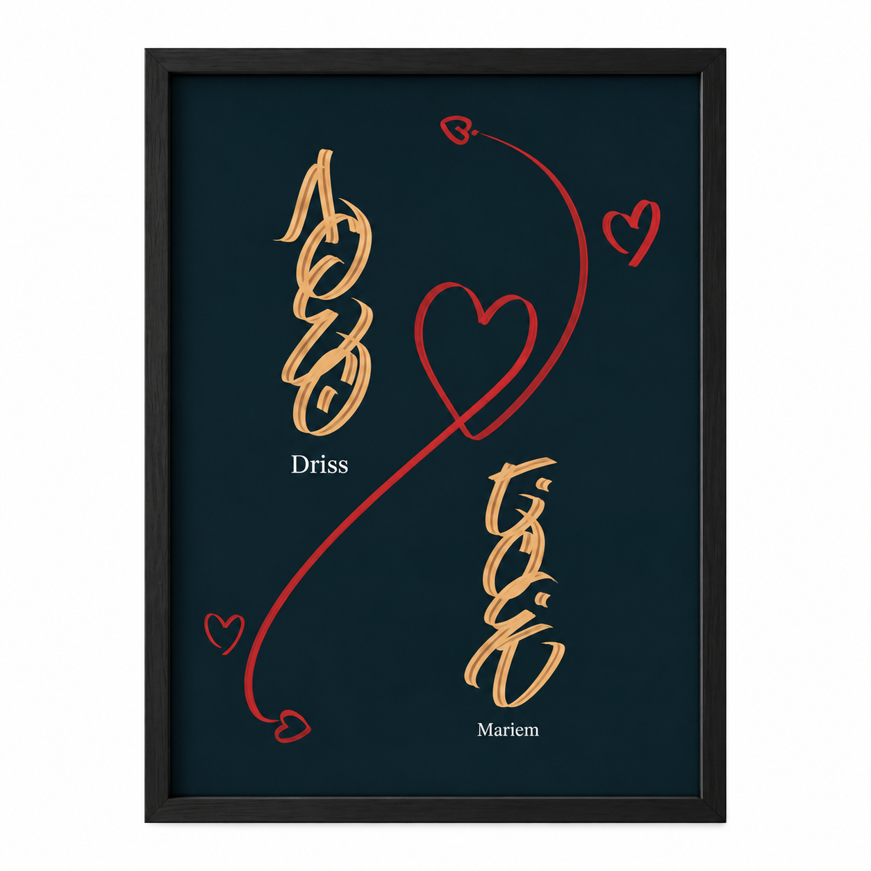 Amazigh Berber Tifinagh Yaz Custom Couple Names Wall Art