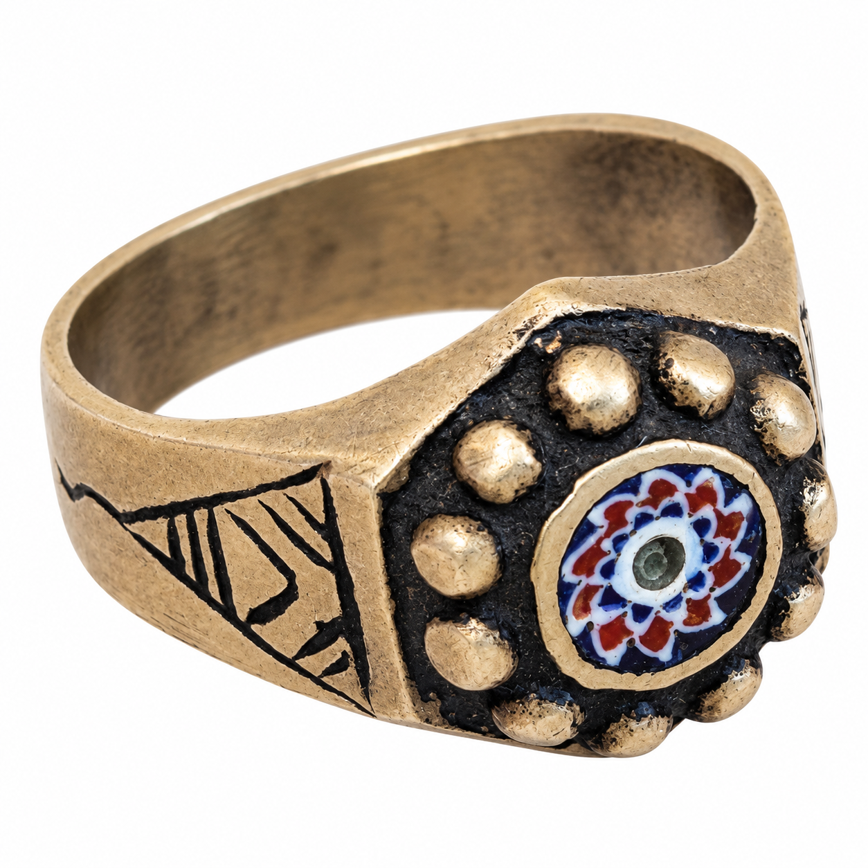 Amazigh Berber Tuareg Bédouins nomades Tizerzai Millefiori Ring