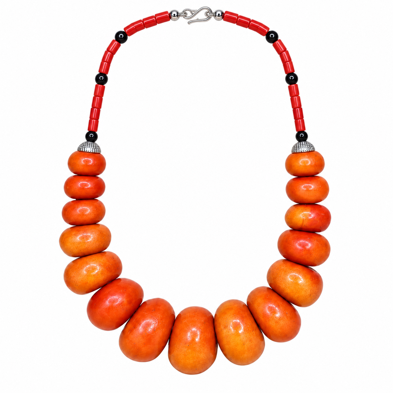 Amazigh Berber Tuareg Luban-Inspired Beaded Oversized Statement Necklace