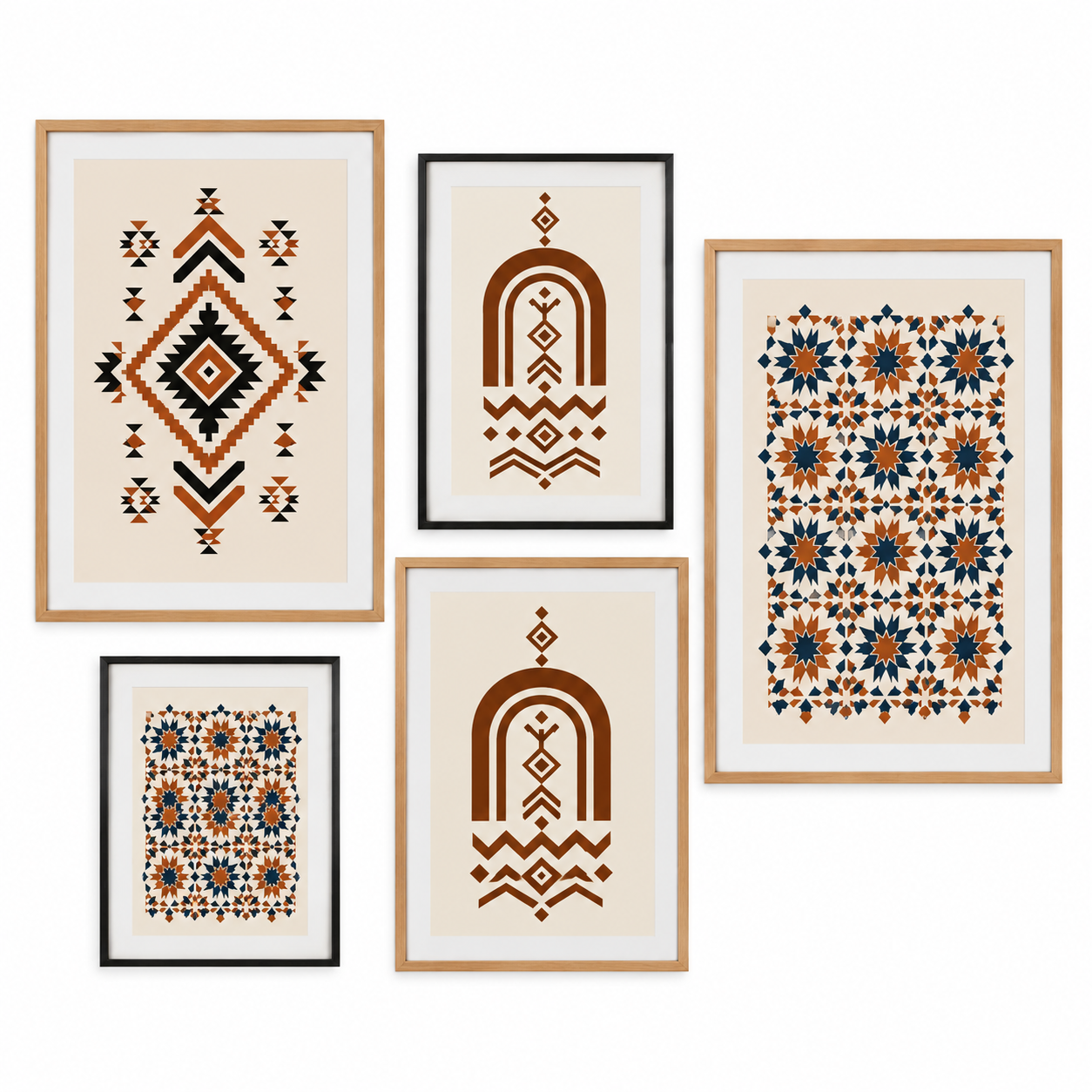 Amazigh Berber Wall Art Digital Download Set Geometric Prints