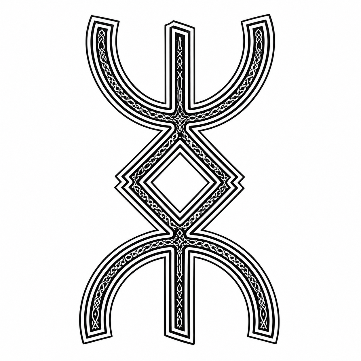 Amazigh Berber Yaz Khamsa Symbols Digital Download with Precise Name Guide