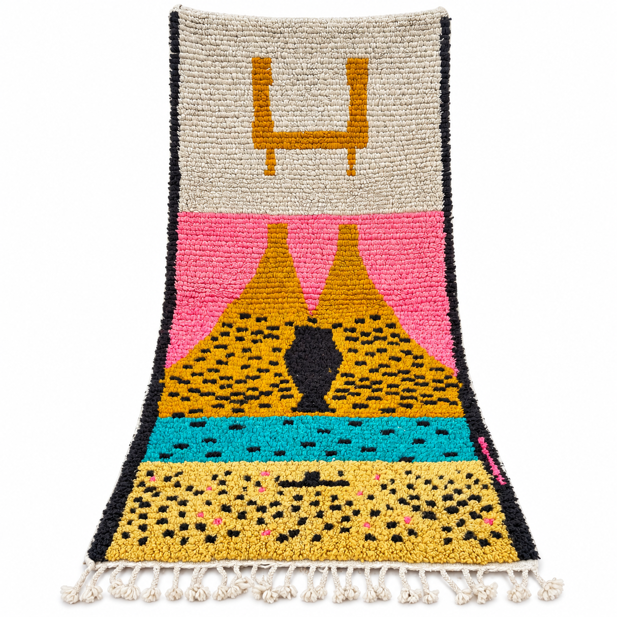 Amazigh Bold Modern Patterns Vibrant Colors Berber Runner Rug
