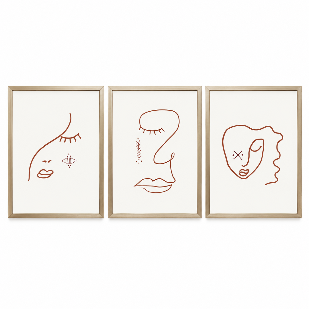 Amazigh Facial Tattoo Line Art Prints Minimalist Digital Download