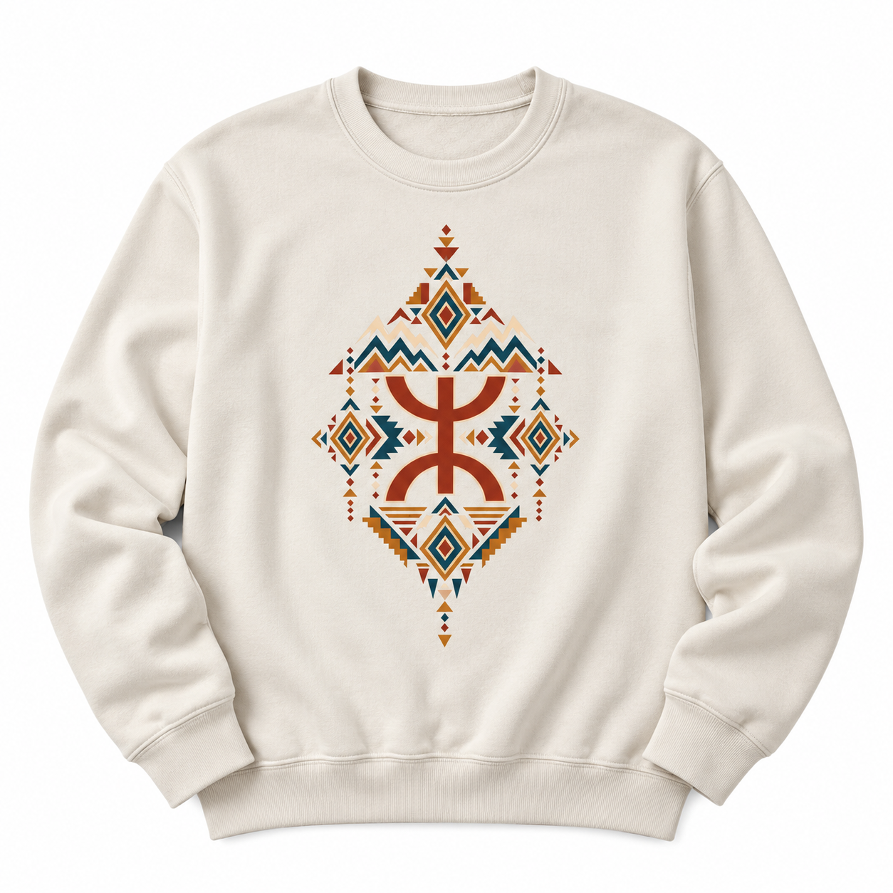 Amazigh Geometric Berber Art T-Shirt with Heritage Symbol Design