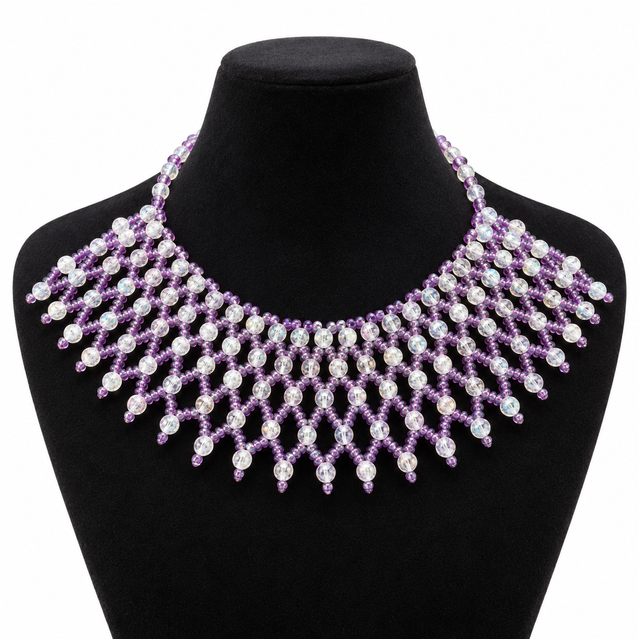 Amazigh Handmade Choker Beaded Necklace Elegant Seed Bead Jewelry