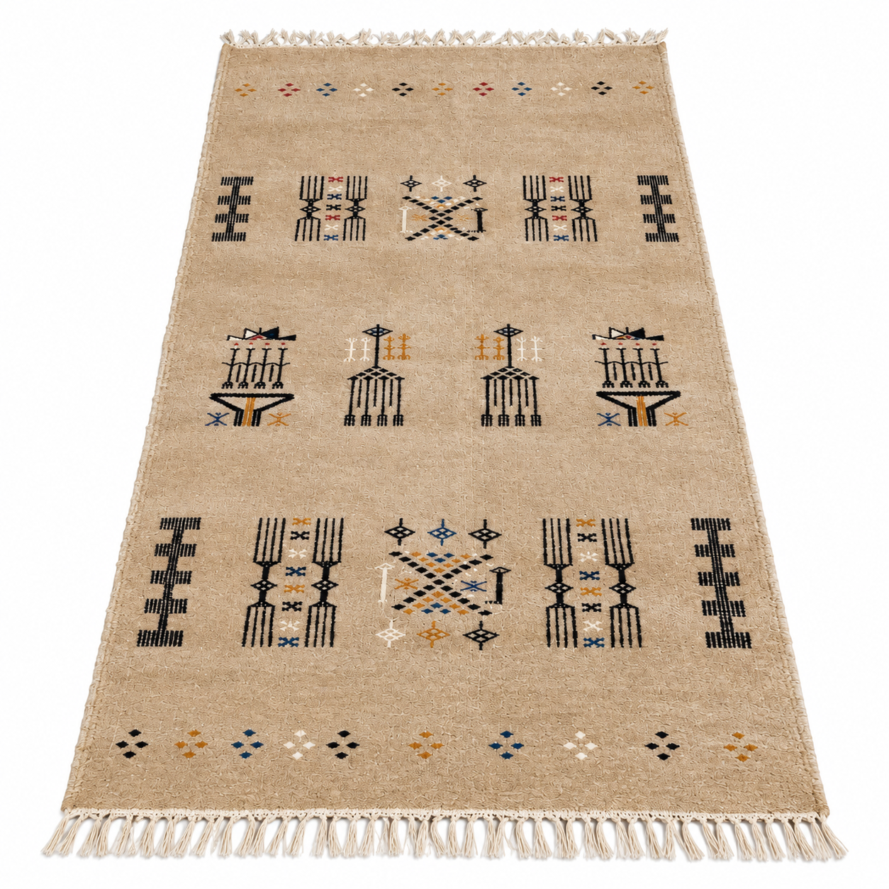 Amazigh Handwoven Natural Wool Berber Rug Timeless Home Decor