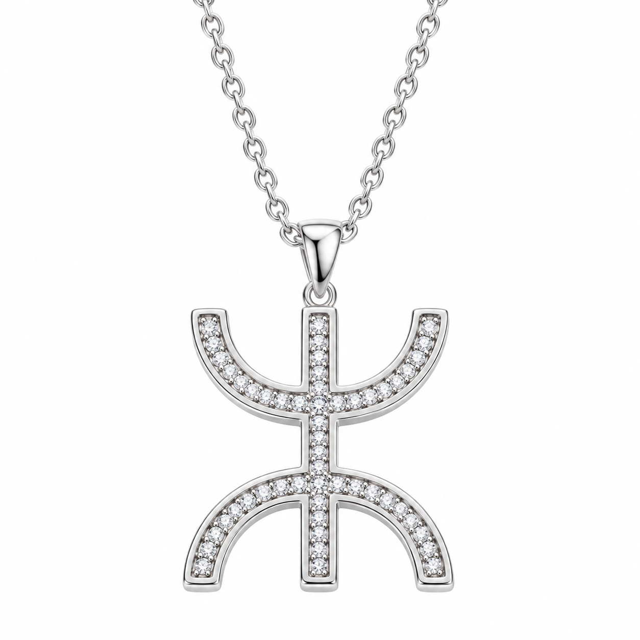 Amazigh Kabyle 925 Sterling Silver Pendant Necklace With Adjustable Design