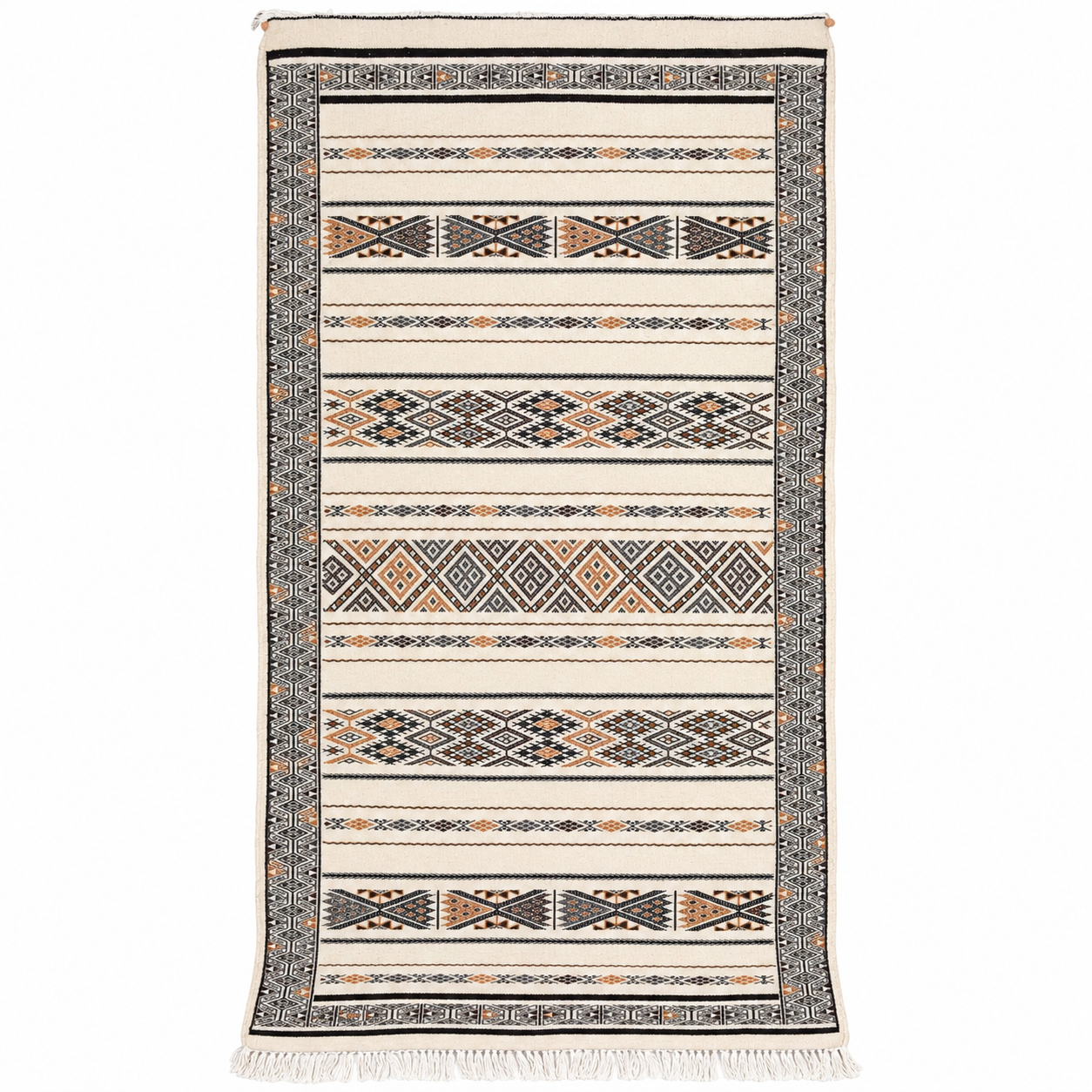 Amazigh Kabyle Traditional Artisanal Wool Rug Carpet Design