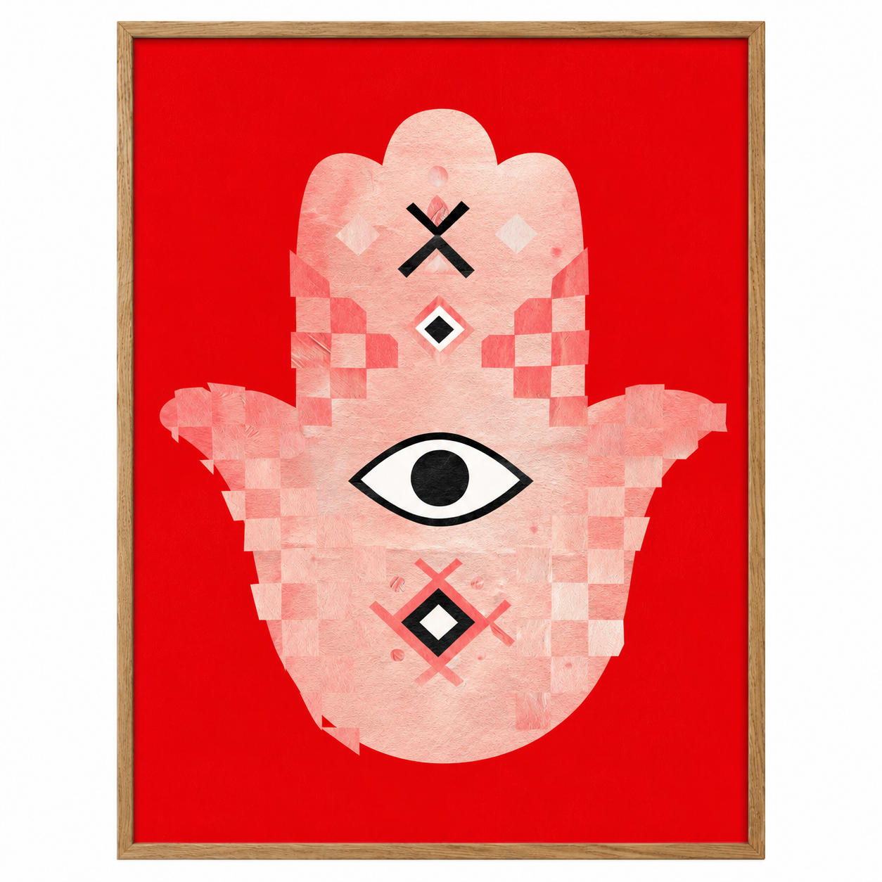 Amazigh Khamsa Protection Symbol Wall Art Poster Design