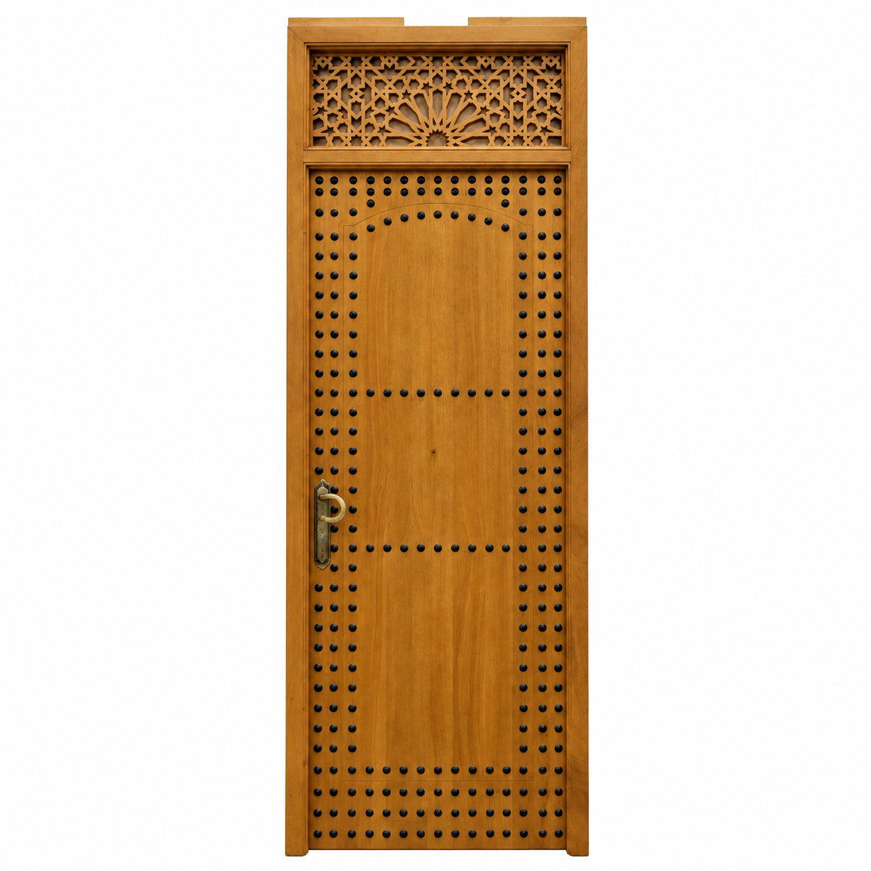 Amazigh Moorish Carved Cedar CUSTOM Door with Berber Traditional Style