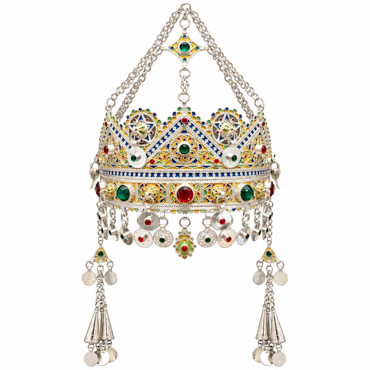 Amazigh Tawnza Berber Sterling Silver Bridal Crown Headband