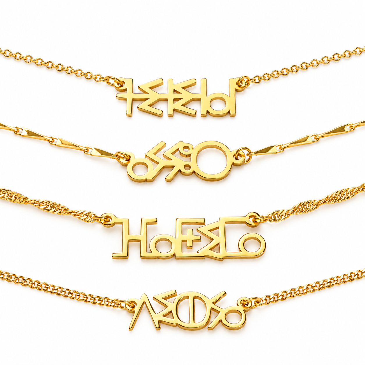 Amazigh Tifinagh Name Necklace Custom Berber Jewelry Pendant