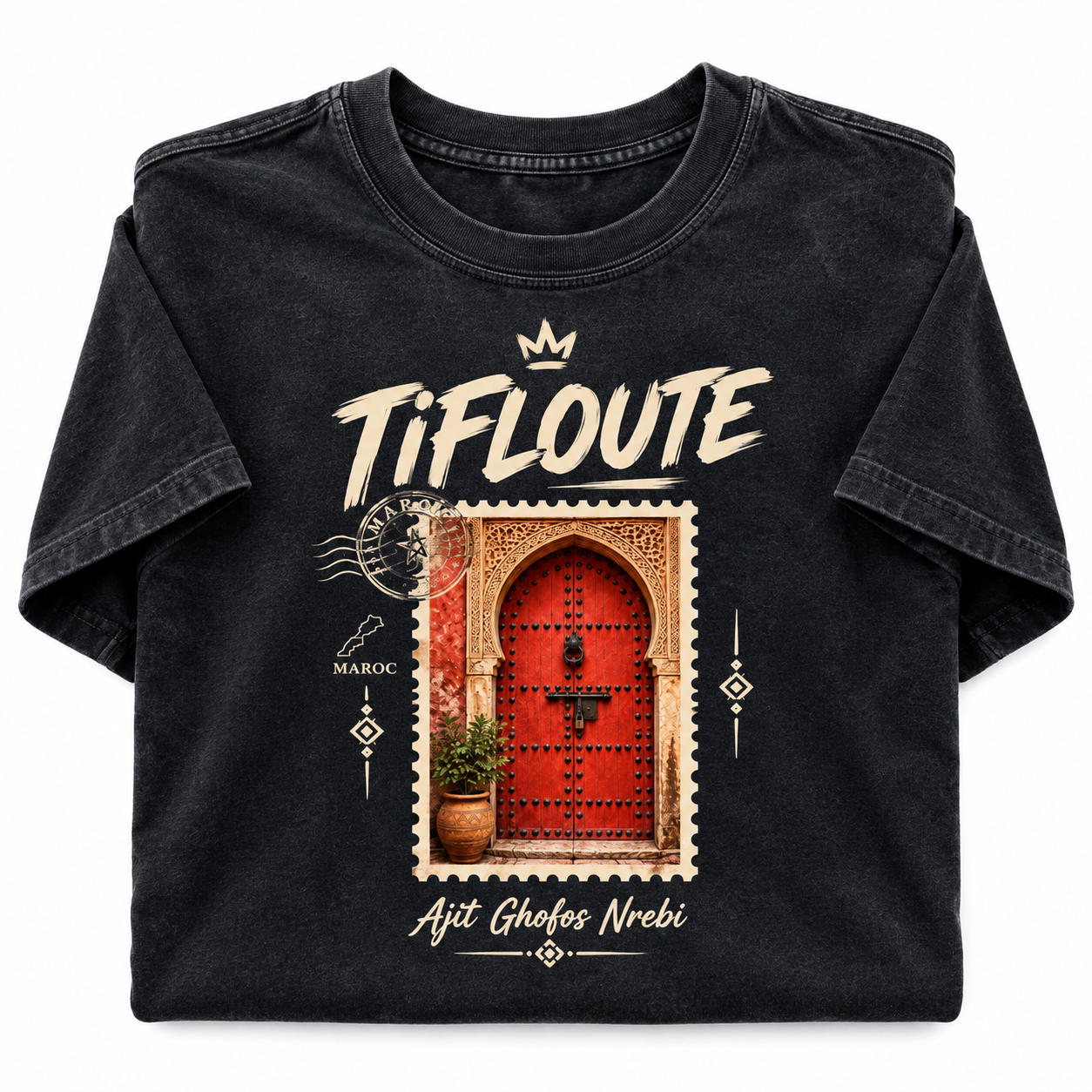 Amazigh Tifloute Berber Traditional Door Art Heritage T-Shirt