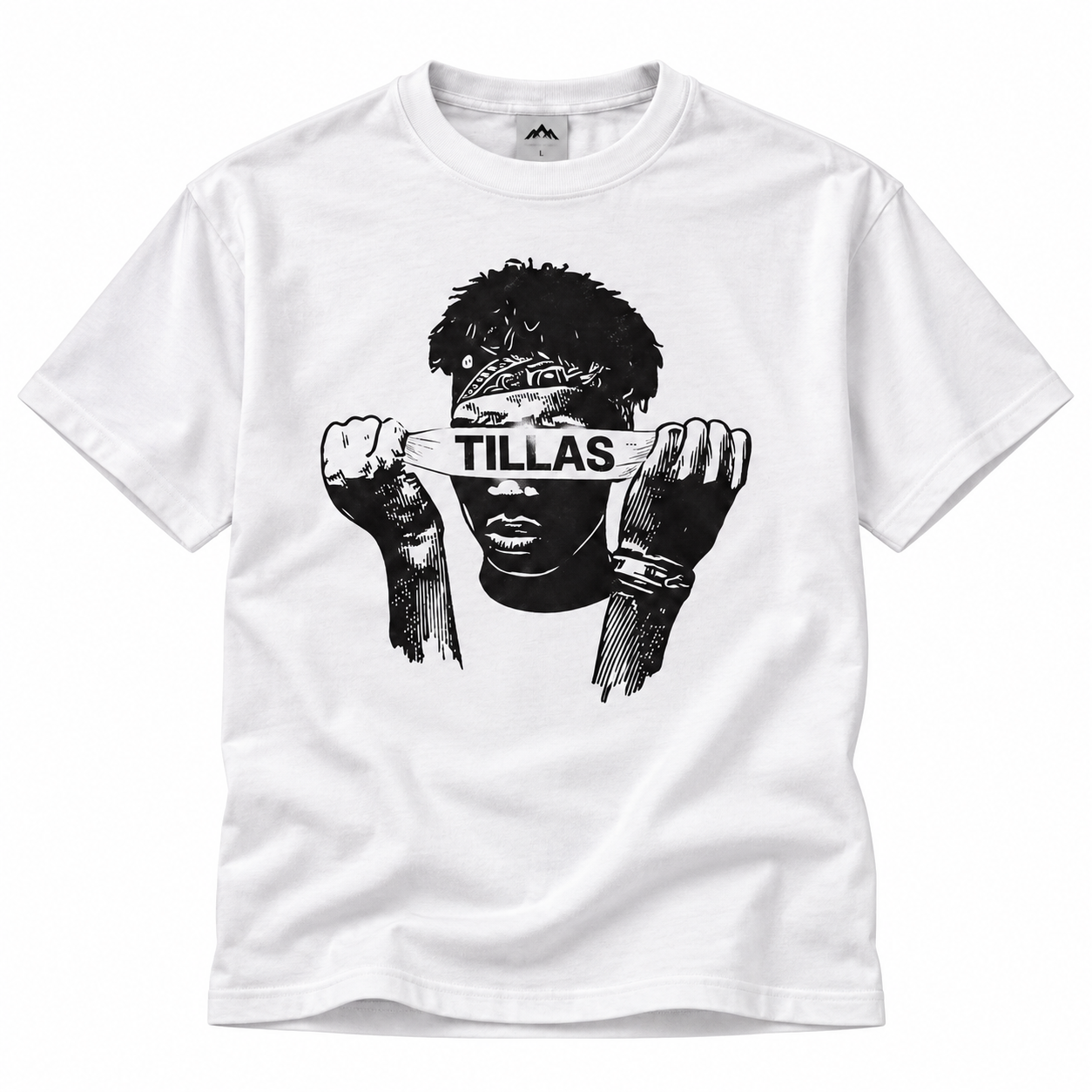 Amazigh TILLAS Streetwear Graphic T-Shirt Design with Bold Portrait