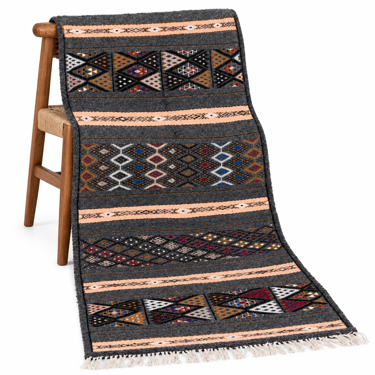 Amazigh Traditional Artisanal Wool Carpet Design Heritage Rug