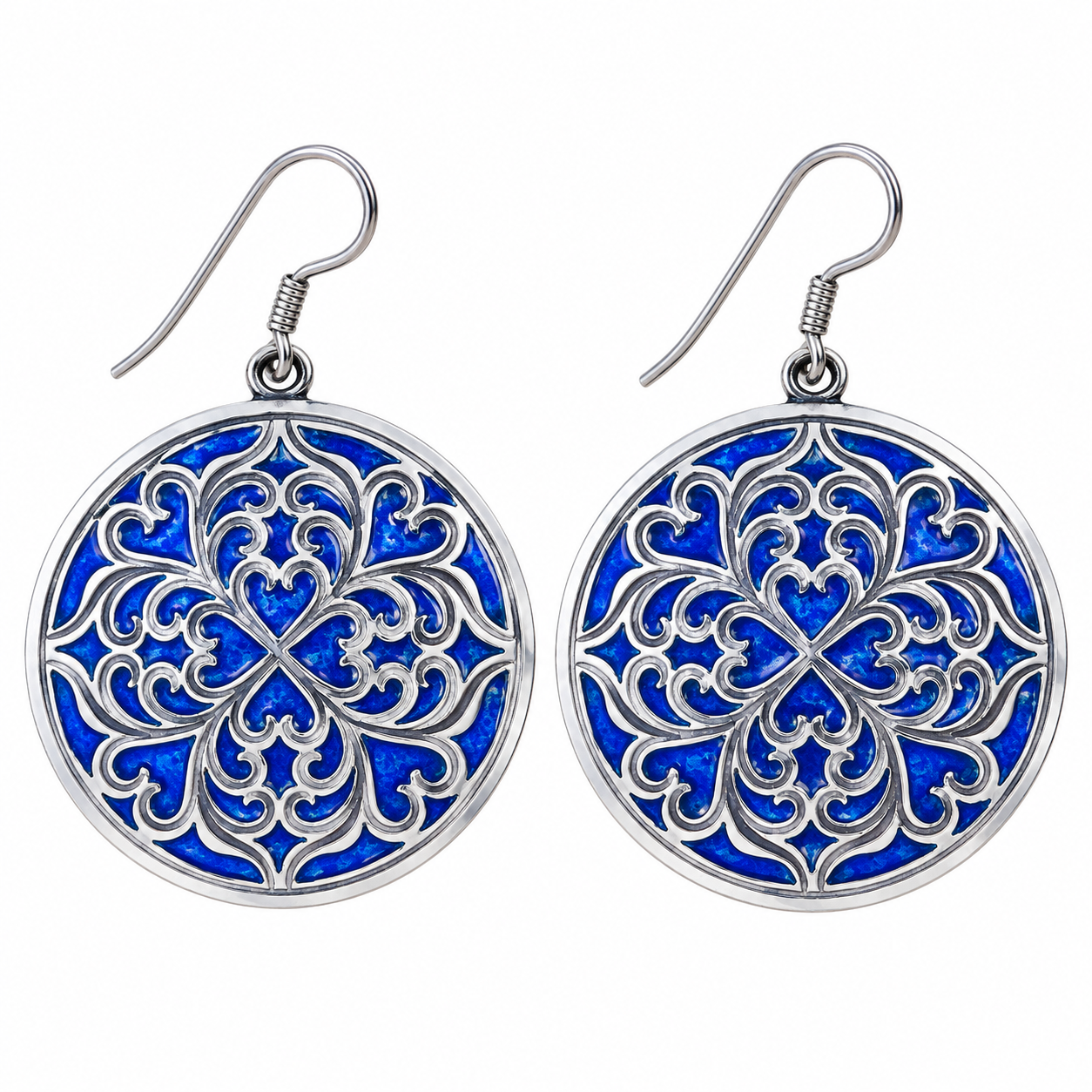 Amazigh Tuareg Handmade Silver Berber Inspired Ethnic Earrings