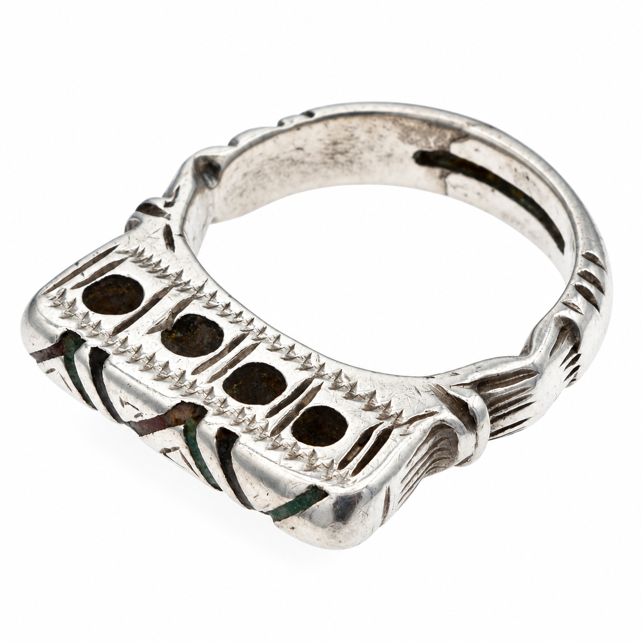 Amazigh Tuareg Niger Silver Ring with Rectangular Bezel
