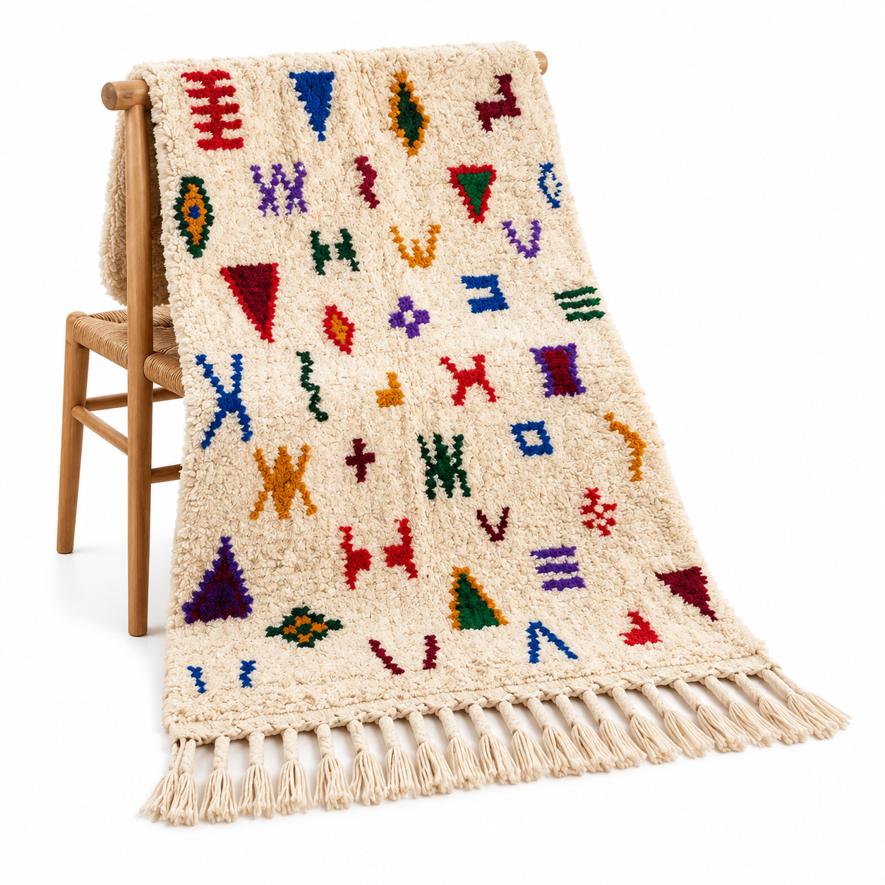 Amazighs Azilal Symboles Dispersés Triangles Berber Yamiriam Rug
