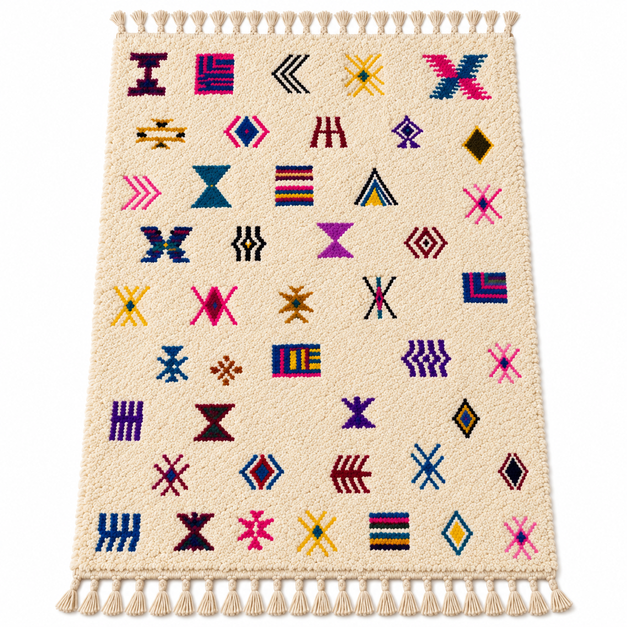 Amazighs Azilal Symboles Yamiriam Berber Tribal Rug Style
