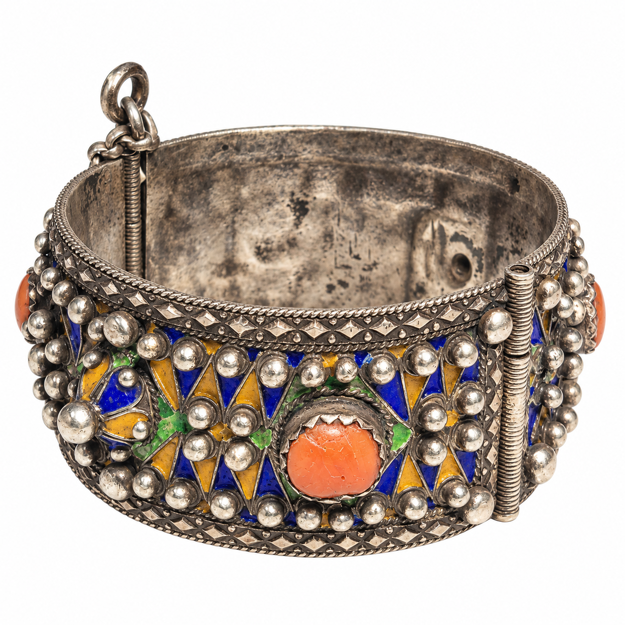 Antikes Berber-Armband Kabyle Berber Bracelet with Coral Details