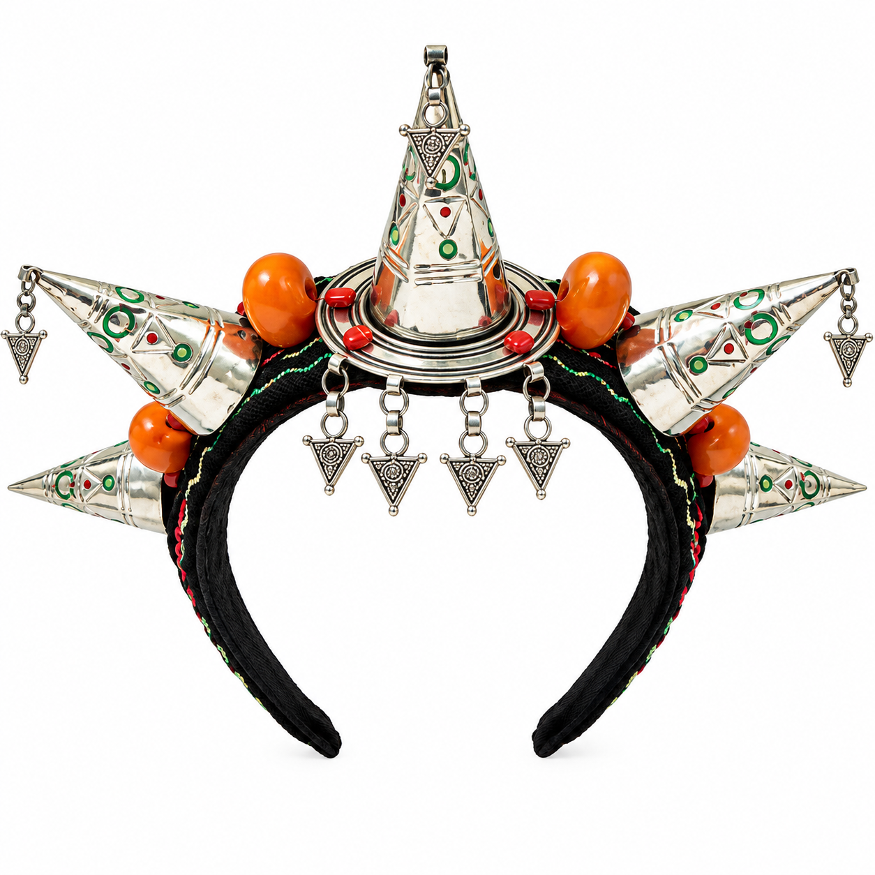 Asni Amazigh Berber Tizerzit Traditional Headband Cultural Jewelry