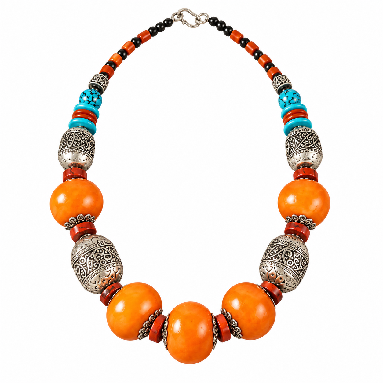 Authentic Amazigh Berber Antique Saharan Collectible Heritage Necklace